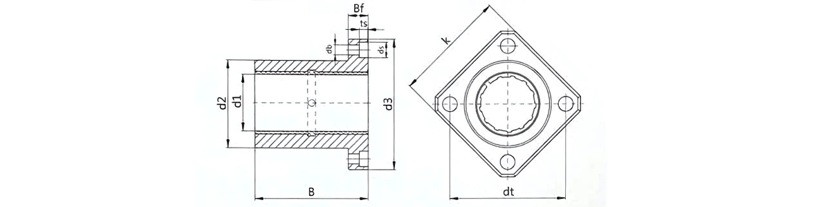Thông số kỹ thuật bạc trượt dẫn hướng chống gỉ J-LMK16UU