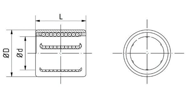 Thông số kỹ thuật bạc đạn trượt tròn KH1228