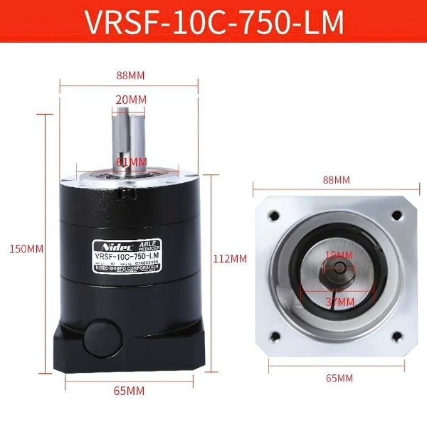 Thông số kỹ thuật hộp số NIDEC VRSF-10C-750-LM