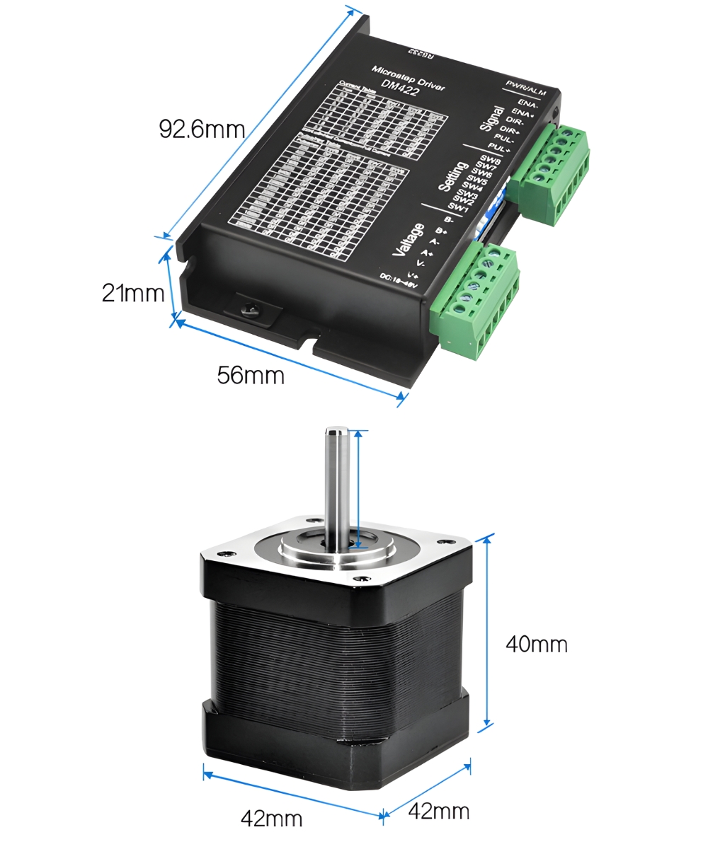 Thông số kỹ thuật bộ điều khiển DM422 kèm động cơ bước 42