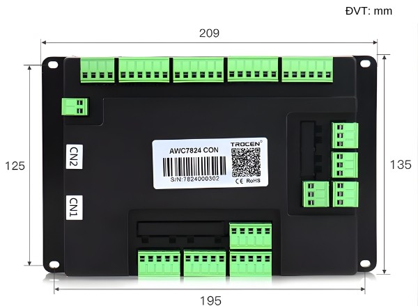 Thông số kỹ thuật bộ điều khiển máy khắc laser AWC7824