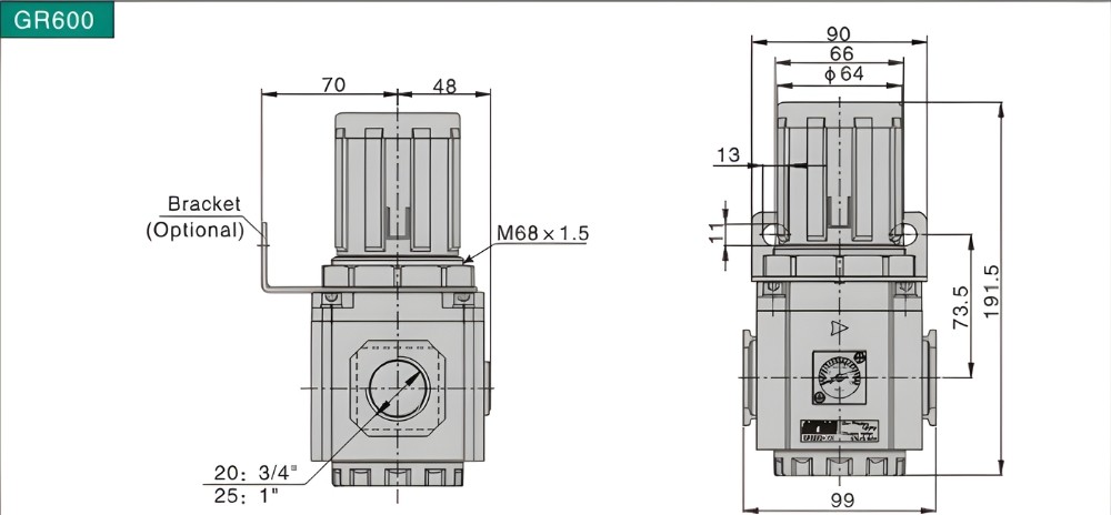 Thông số kỹ thuật bộ lọc khí nén AIRTAC GR