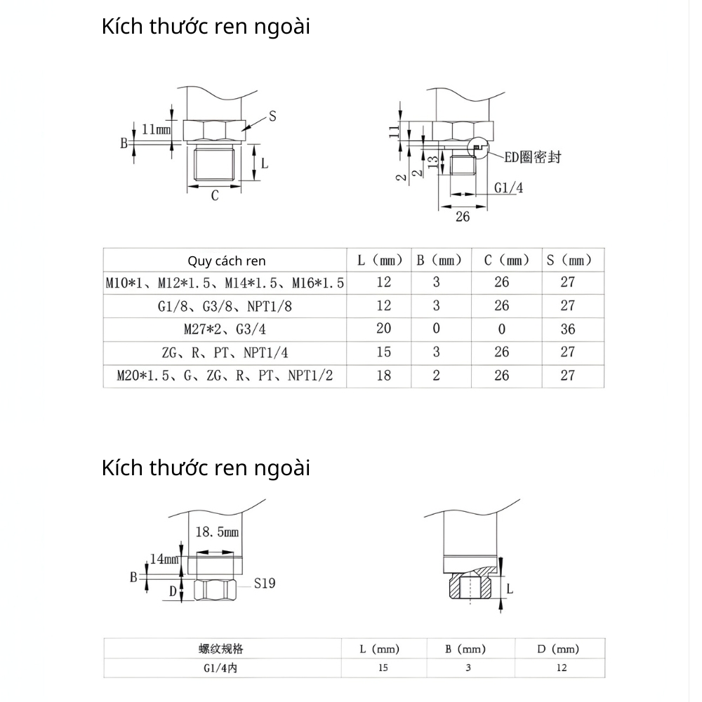  Thông số kỹ thuật cảm biến áp đo áp dầu thuỷ lực nhiệt độ cao 4-20mA đầu dò RS485 CYYZ11A