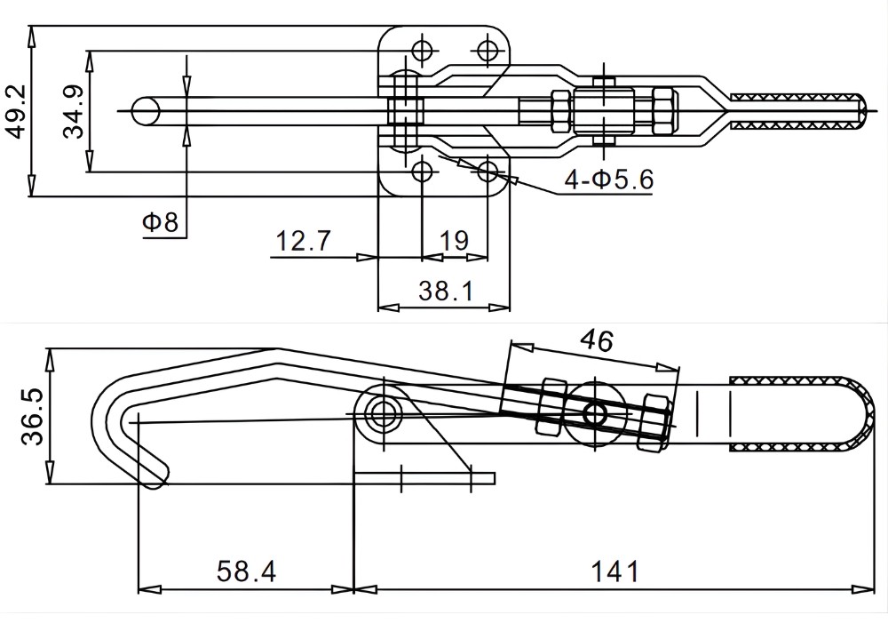 Thông số kỹ thuật khóa kẹp GH-451