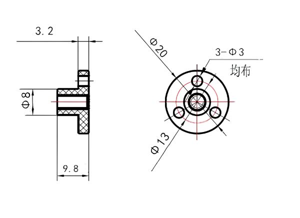 Thông số kỹ thuật đai ốc vít me T8 bước ren 1mm