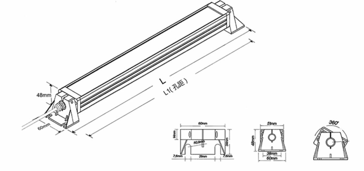 Thông số kỹ thuật đèn LED máy công cụ PGBF 12W 24V