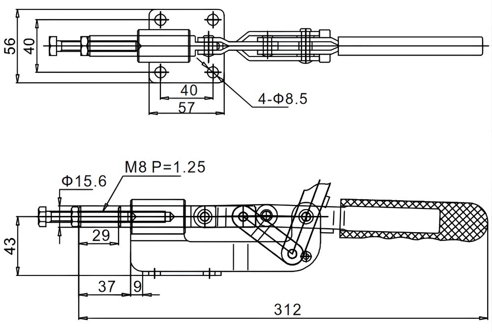 Thông số kỹ thuật kẹp đẩy ngang GH 36060