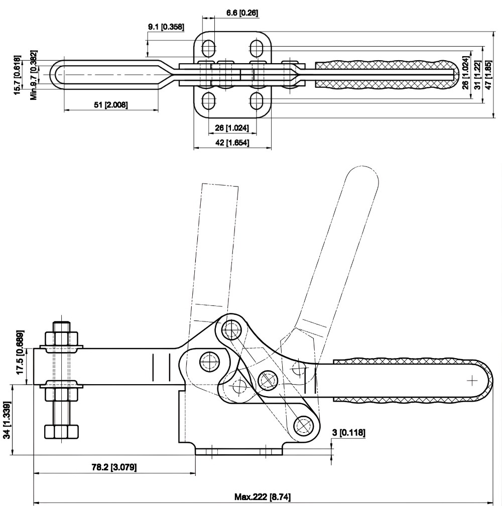 Thông số kỹ thuật kẹp định vị CH-22502-B