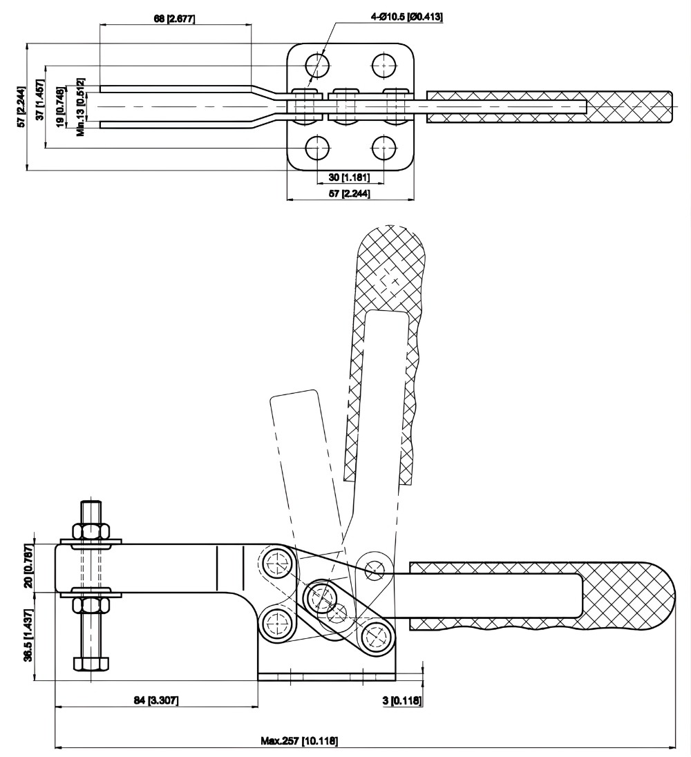 Thông số kỹ thuật kẹp định vị ngang CH-25382