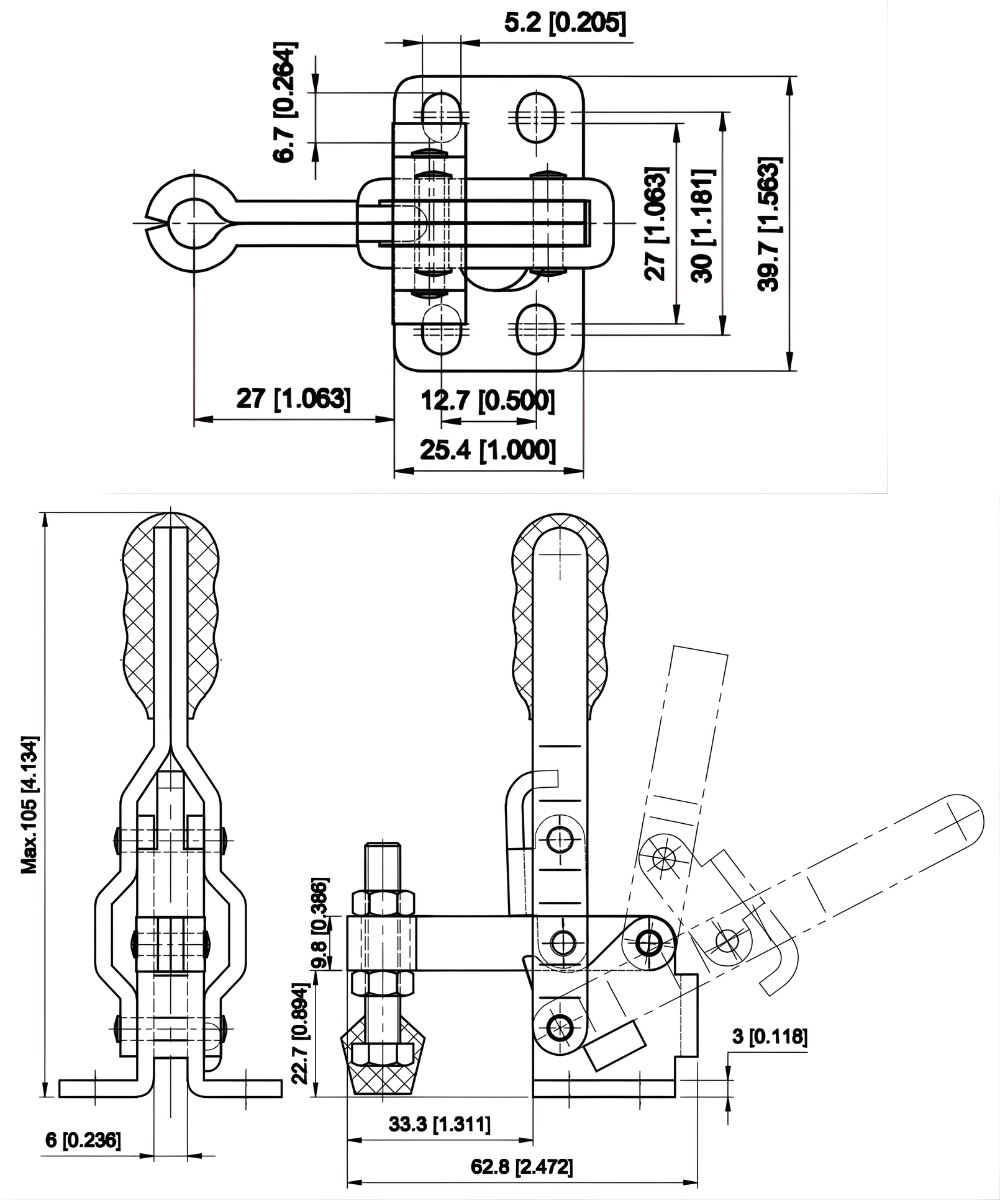 Thông số kỹ thuật kẹp đứng CH-12050