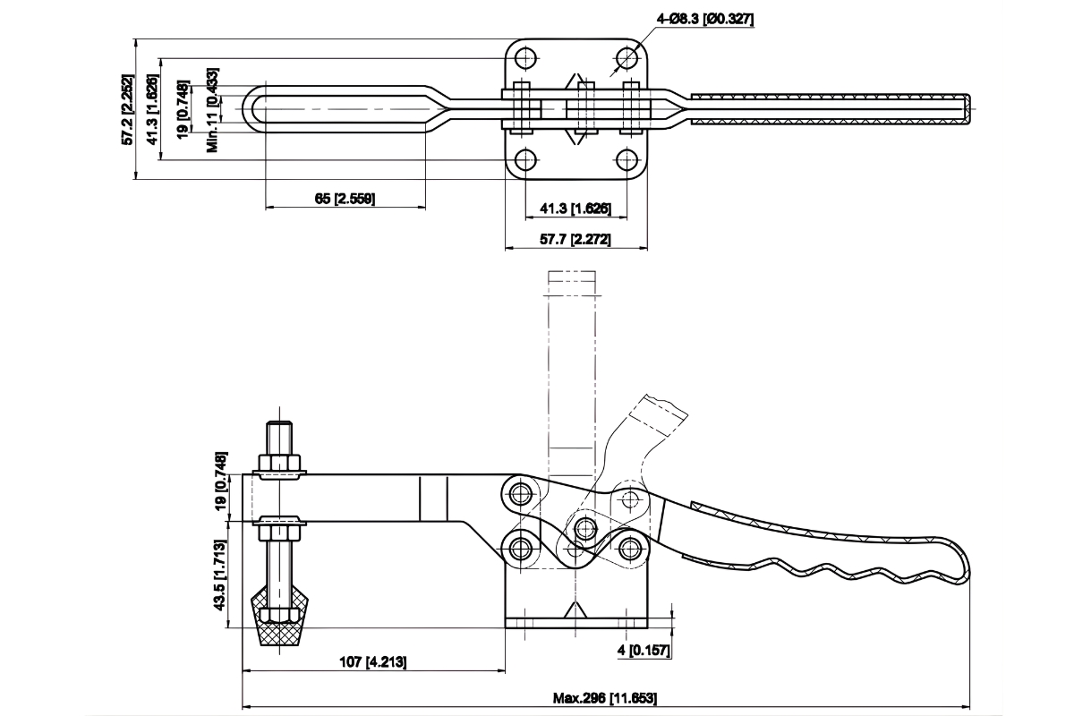 Thông số kỹ thuật kẹp định vị ngang CH-20235