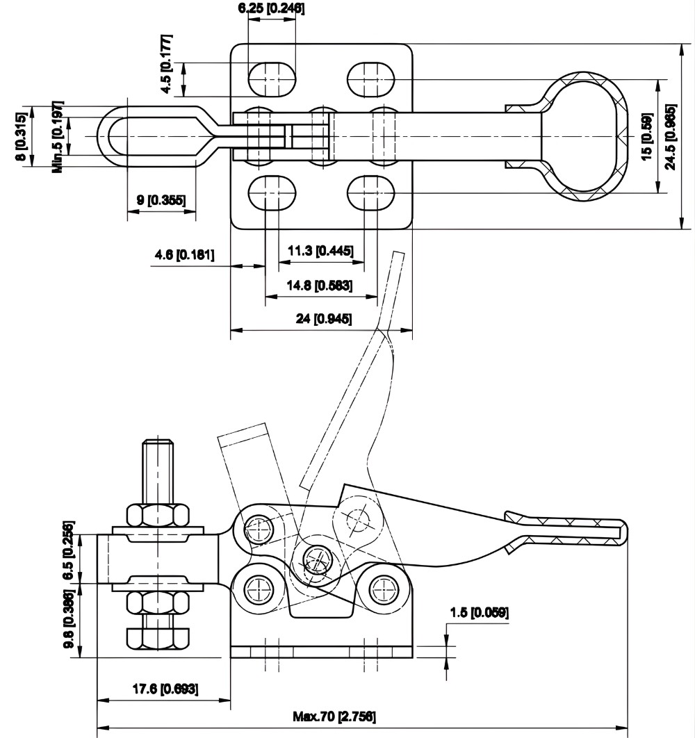 Thông số kỹ thuật kẹp ngang CH-20400