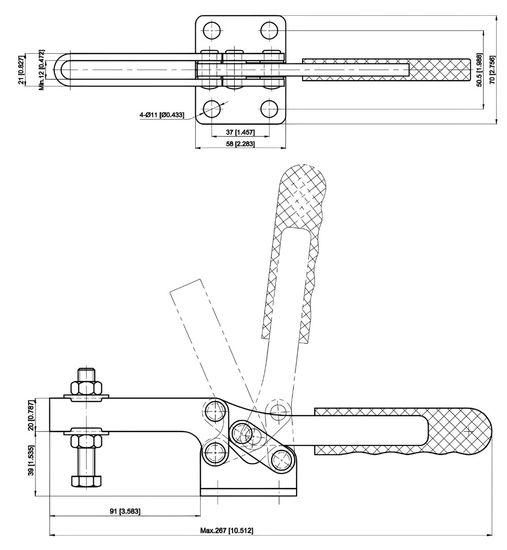 Thông số kỹ thuật kẹp định vị CH-21384