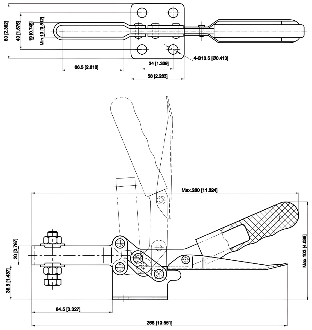 Thông số kỹ thuật kẹp định vị CH-21385
