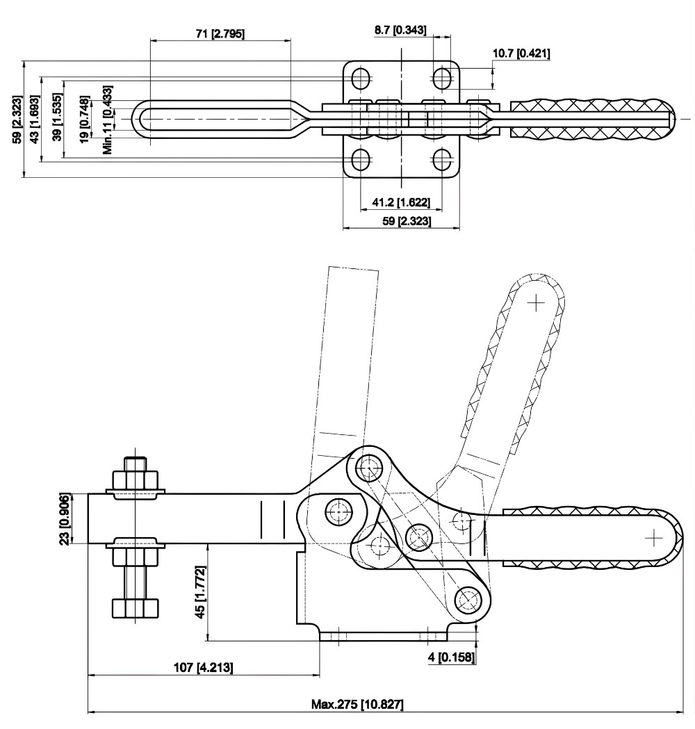 Thông số kỹ thuật kẹp định vị ngang CH-23502-B