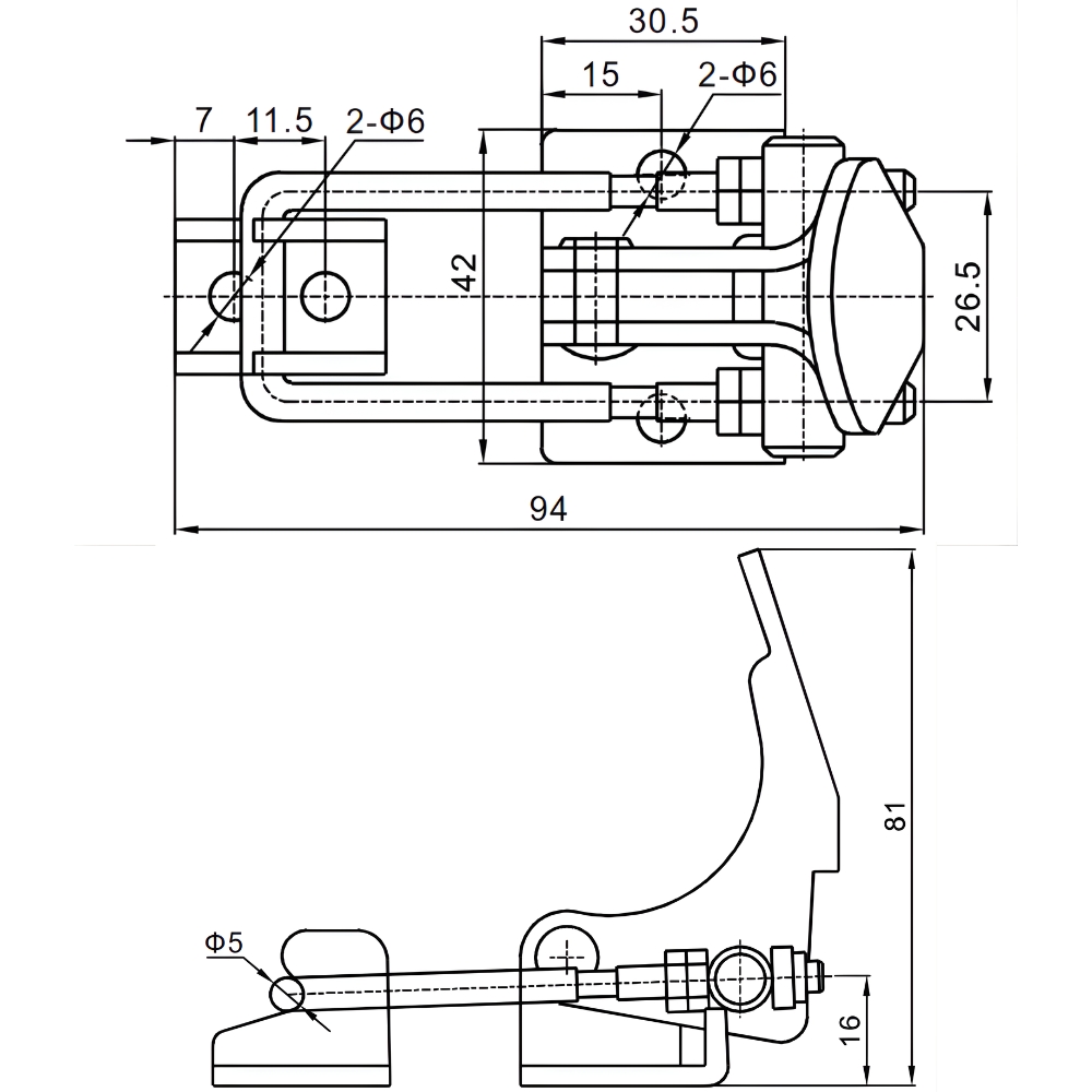 Thông số kỹ thuật khóa kẹp GH-40336