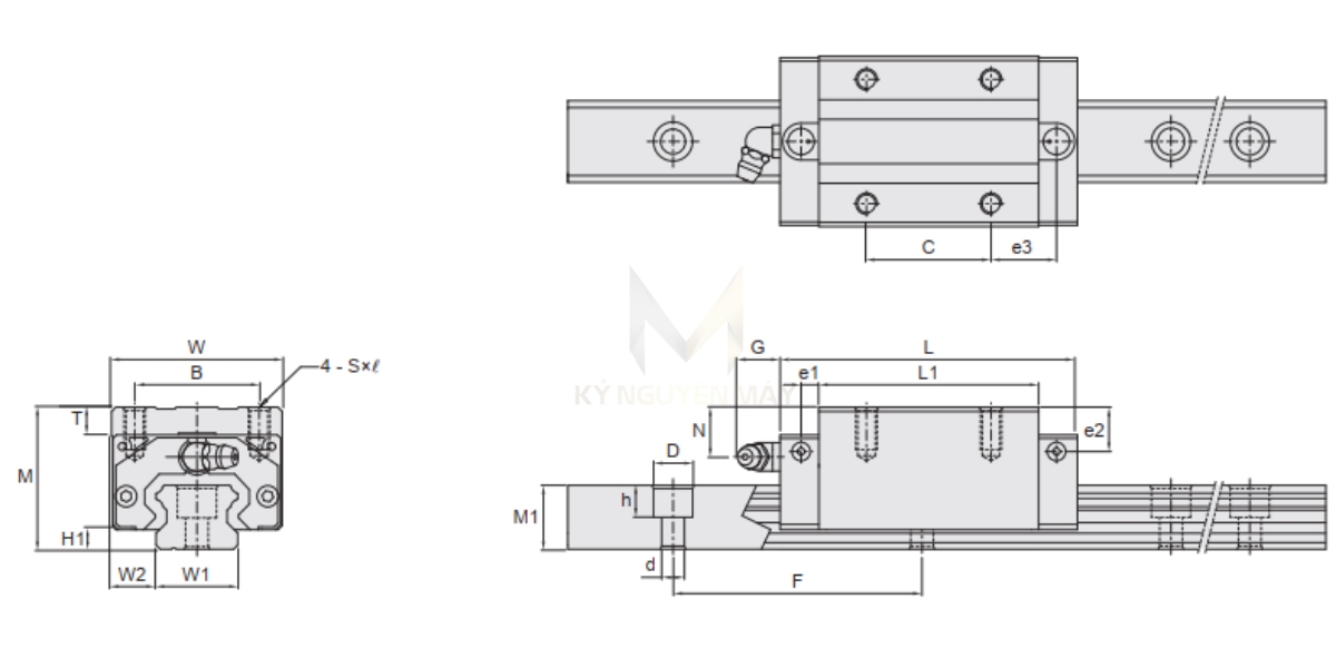 Thông số kỹ thuật bạc trượt bi LMGQ-H/LH