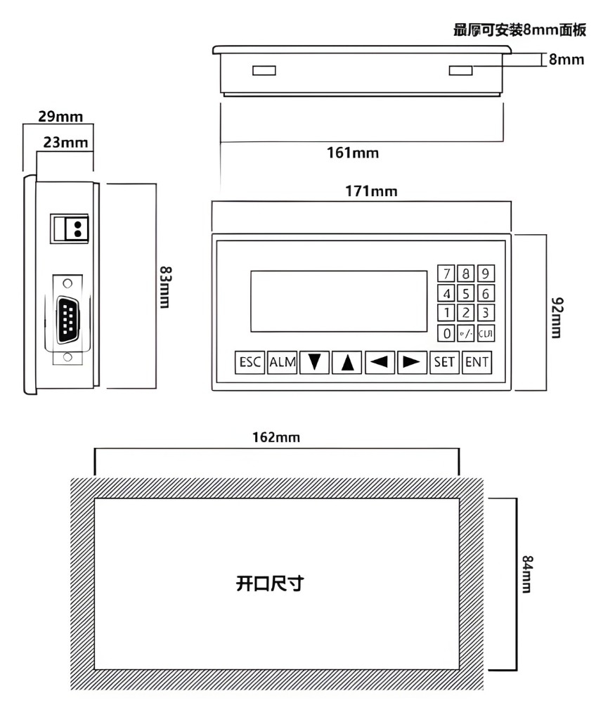 Thông số kỹ thuật màn hình hiển thị tích hợp PLC FX2N-10MR