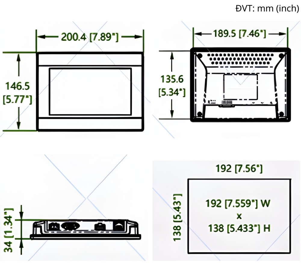 Thông số kỹ thuật màn hình HMI TK8071IP 7 inch WEINVIEW