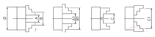 Thông số kỹ thuật trục xoay mâm cặp máy khắc laser D80, D100, D125, D160, D200