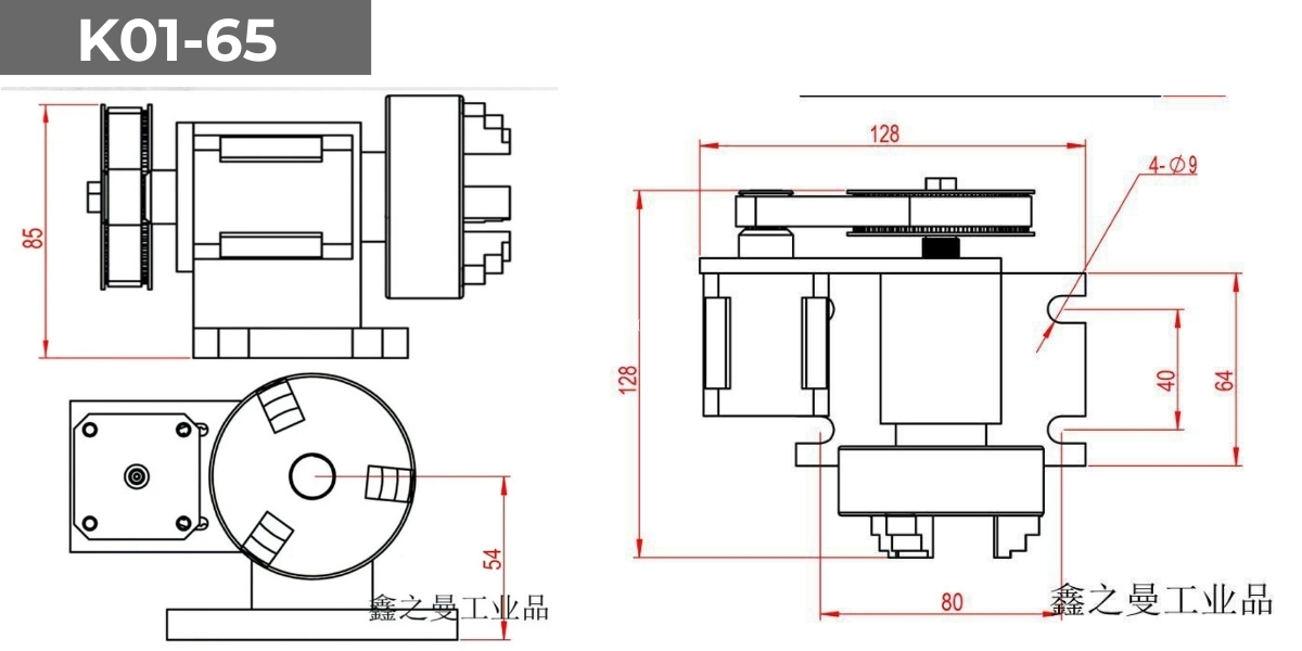Thông số kỹ thuật trục A K01-65