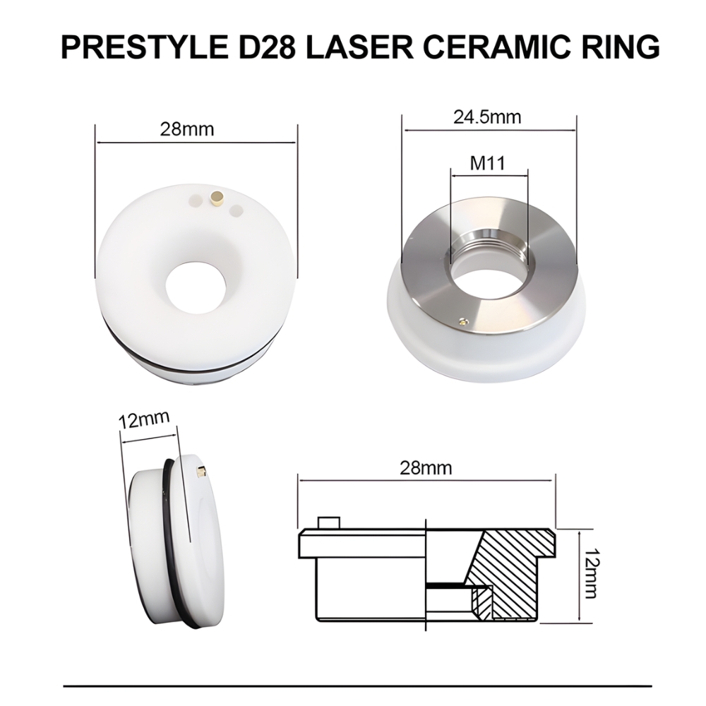 Thông số kỹ thuật vòng sứ cho máy cắt laser fiber