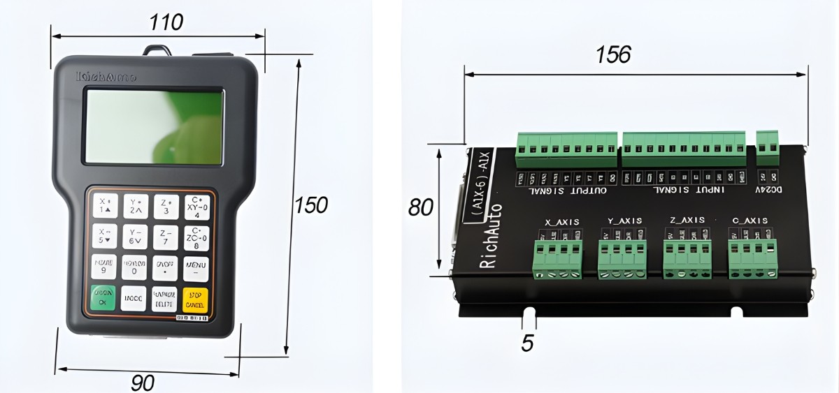 Thông số kỹ thuật bộ điều khiển CNC 4 trục A18 RichAuto