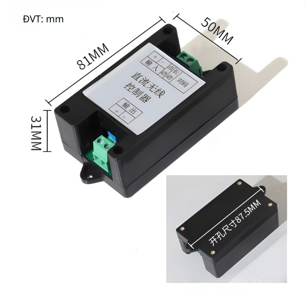 Thông số kỹ thuật bộ điều khiển từ xa xi lanh điện không dây