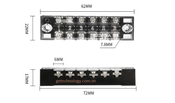 Thông số kỹ thuật cầu đấu tín hiệu TB-1506
