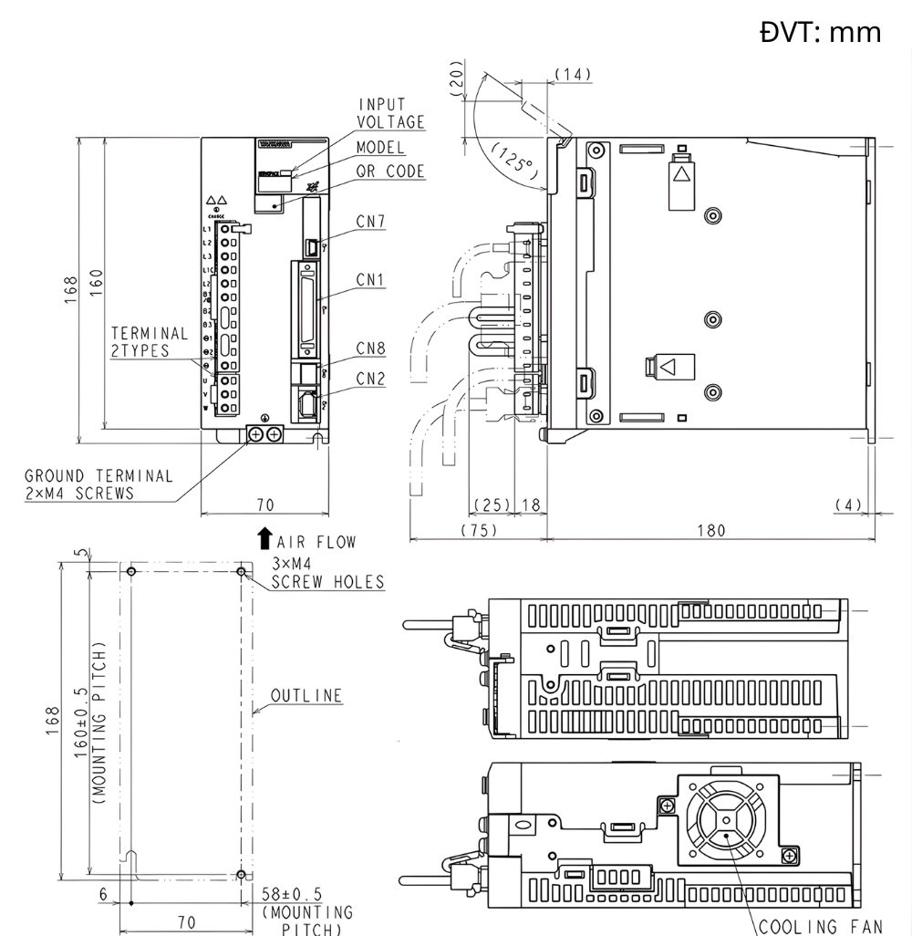 Thông số kỹ thuật driver YASKAWA SGDXS-7R6A00A8002