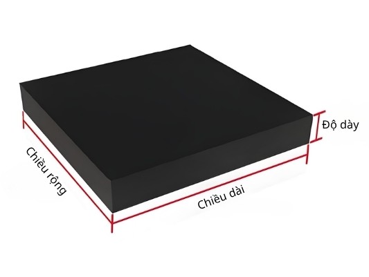 Thông số kỹ thuật đệm cao su giảm chấn