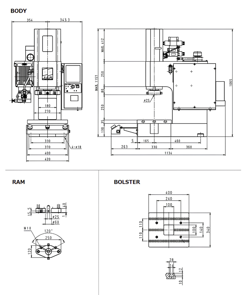 Thông số kỹ thuật máy ép thủy lực 5 tấn HYP505HEP