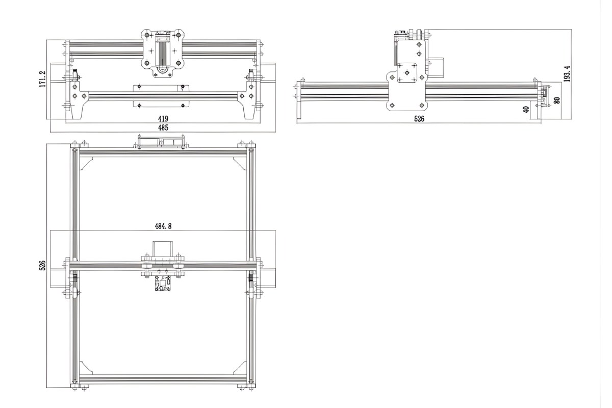 Thông số kỹ thuật máy khắc laser mini AIKO 3040 5500mW