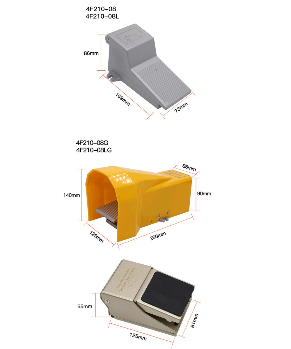 Thông số kỹ thuật van khí nén đạp chân 4F210-08/ FV320