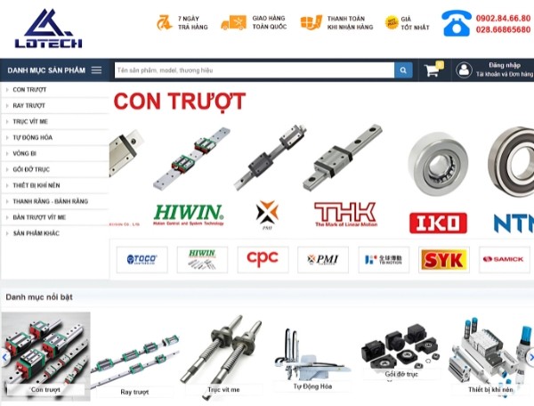 Lotech Group - chuyên phân phối con trượt vuông TP HCM