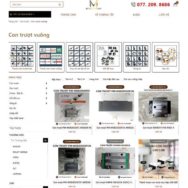 Kỷ Nguyên Máy - Đại lý con trượt vuông HIWIN, THK, TBI tại TP HCM