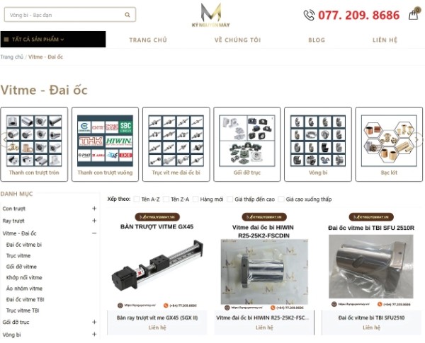 Kỷ Nguyên Máy - Đơn vị trung gian cung cấp số 1 trục vít me TPHCM