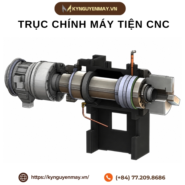 Trục chính máy tiện CNC