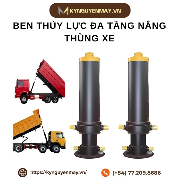 Ben thủy lực đa tầng nâng thùng xe