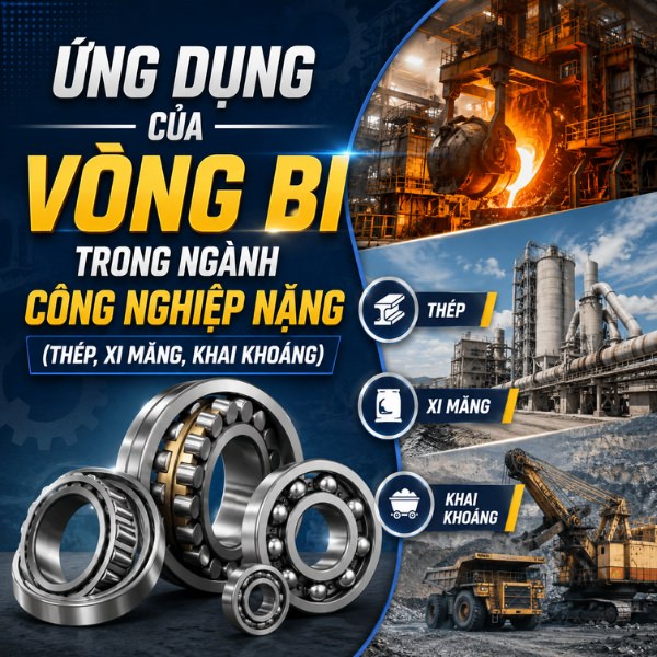 Ứng dụng của vòng bi trong ngành công nghiệp nặng
