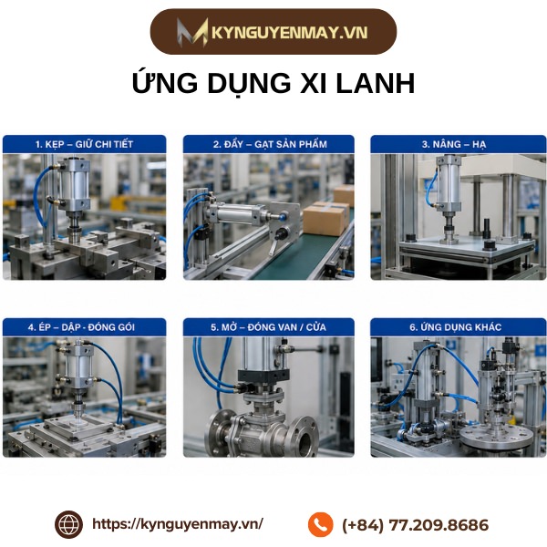 Ảnh ứng dụng của xi lanh