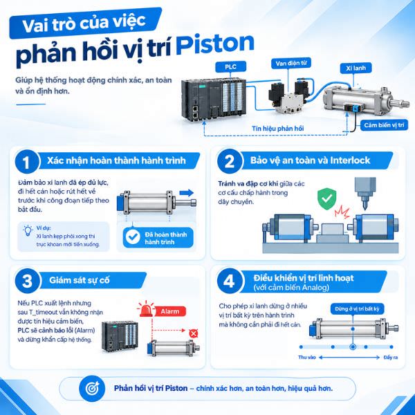 Vai trò của việc phản hồi vị trí Piston