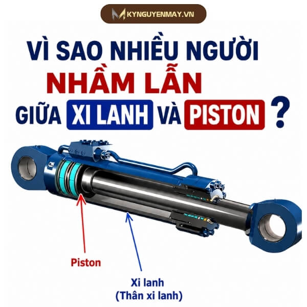 Vì sao nhiều người nhầm lẫn giữa xi lanh và piston
