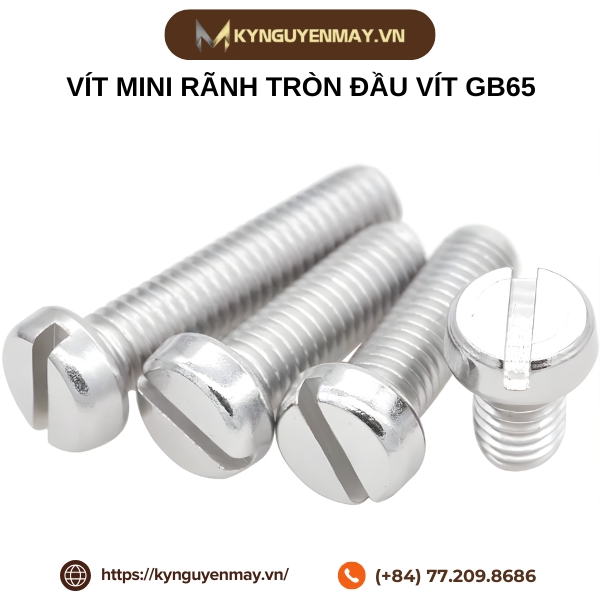 Vít mini rãnh tròn đầu vít GB65