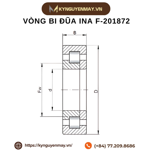 Thông số kỹ thuật vòng bi bạc đạn INA F-201872