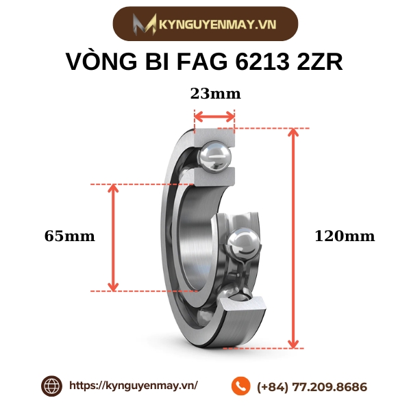 Thông số kỹ thuật bạc đạn 6213 FAG