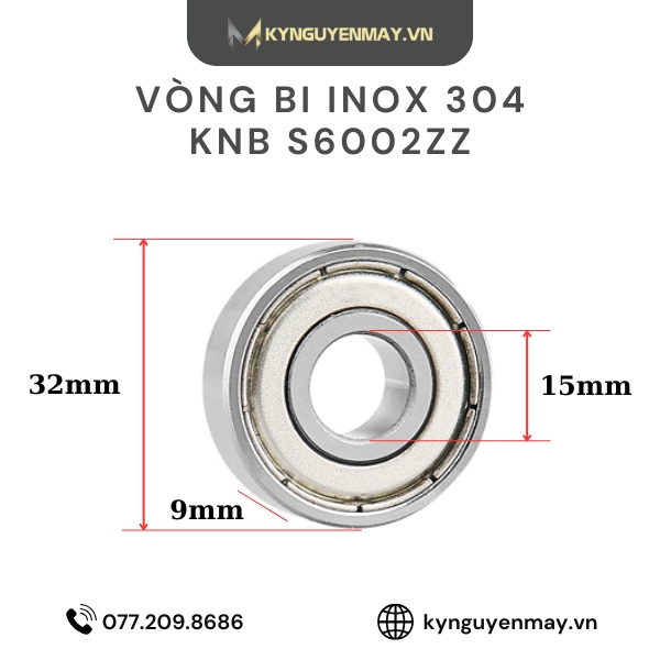 Thông số kỹ thuật ổ bi KNB S6002ZZ