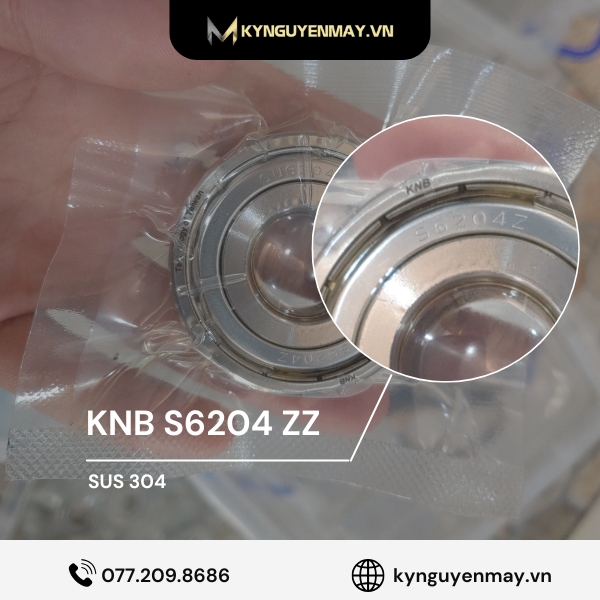 Thông tin vòng Bi KNB S6204ZZ (INOX 304)