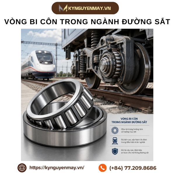 Ảnh vòng bi côn trong ngành đường sắt