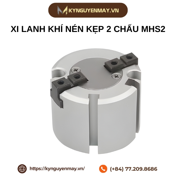 Xi lanh khí nén kẹp 2 chấu MHS2 16D, 20D, 25D, 32D, 40D, 50D, 63D